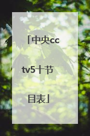 中央cctv5十节目表