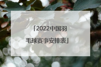 「2022中国羽毛球赛事安排表」2022年羽毛球国际比赛安排表