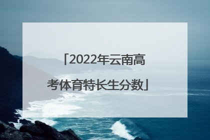2022年云南高考体育特长生分数